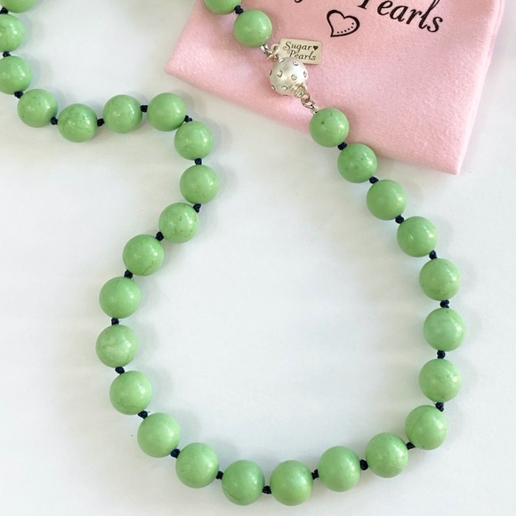 Chunky Green Turquoise Necklace - Picture 4 of 5